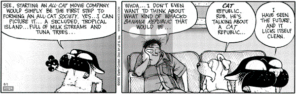 Get Fuzzy on Wednesday August 1, 2001 Comic Strip