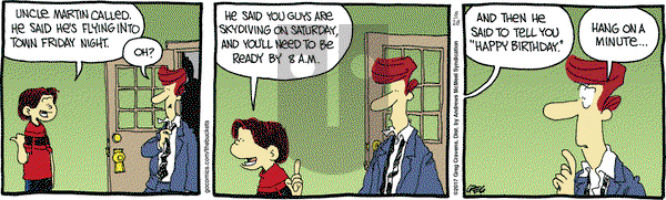 The Buckets on Monday August 28, 2017 Comic Strip