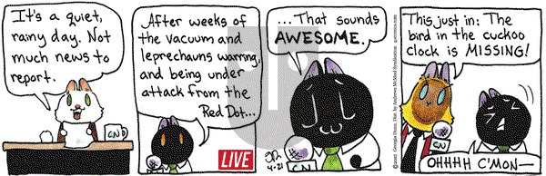Breaking Cat News on Monday April 21, 2025 Comic Strip