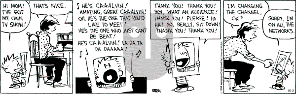 Calvin and Hobbes on Thursday October 2, 2014 Comic Strip