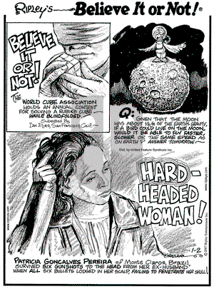 Ripley's Believe It or Not on Tuesday January 2, 2007 Comic Strip