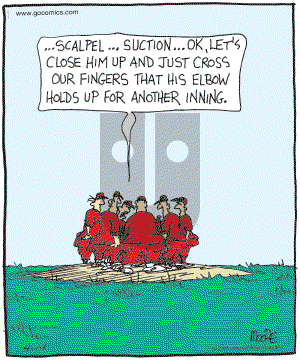 In the Bleachers - Monday April 14, 2008 Comic Strip