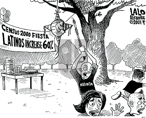 Lalo Alcaraz on Wednesday April 11, 2001 Comic Strip