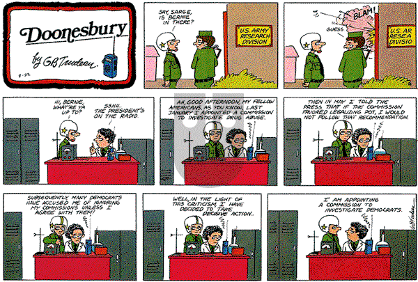 Doonesbury on Sunday August 22, 1971 Comic Strip