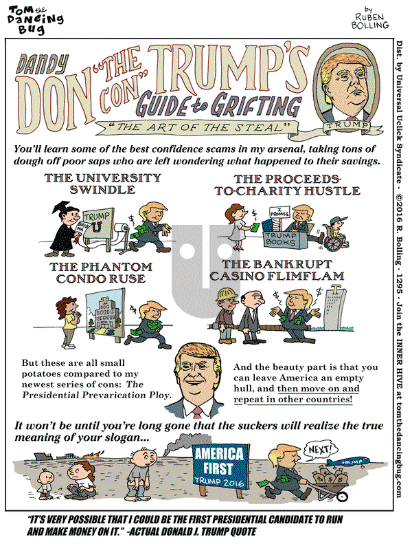 Tom the Dancing Bug on Friday July 8, 2016 Comic Strip