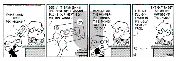 FoxTrot - Wednesday January 8, 1997 Comic Strip