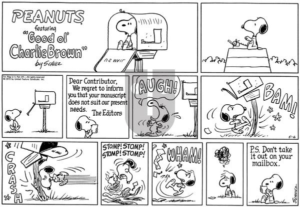 Peanuts on Sunday May 6, 1973 Comic Strip
