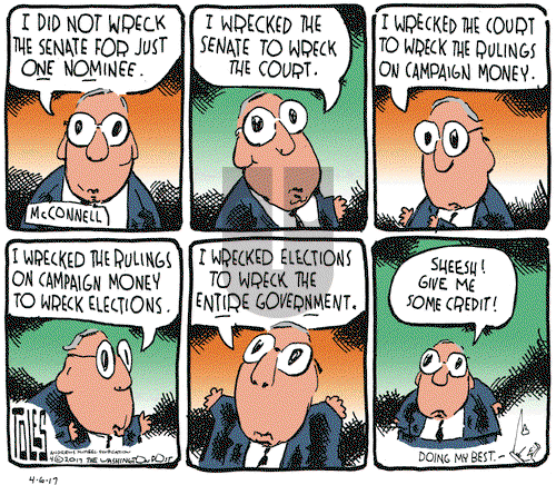 Tom Toles on Thursday April 6, 2017 Comic Strip