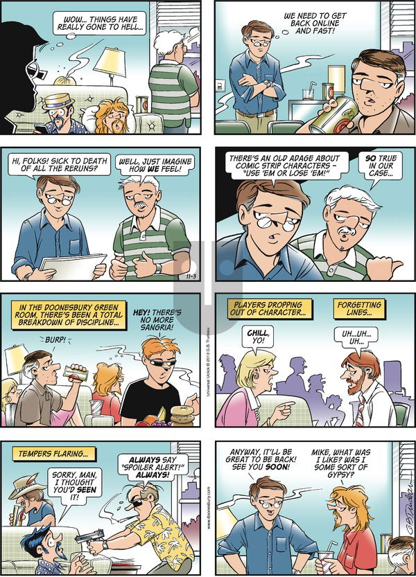 Doonesbury on Sunday November 3, 2013 Comic Strip