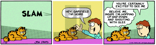 Garfield on Monday January 10, 1983 Comic Strip