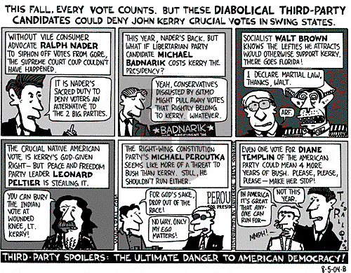 Ted Rall on Saturday August 7, 2004 Comic Strip