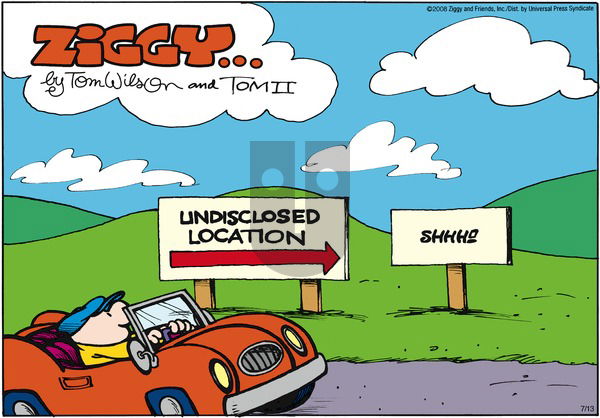 Ziggy on Sunday July 13, 2008 Comic Strip