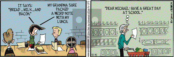 Grand Avenue on Wednesday October 15, 2014 Comic Strip