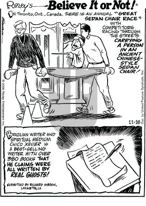 Ripley's Believe It or Not on Saturday November 18, 2000 Comic Strip