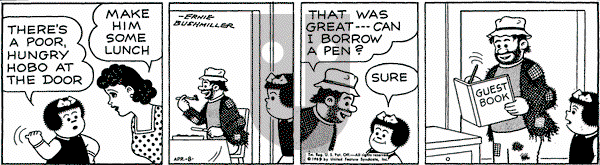 Nancy on Tuesday April 8, 1969 Comic Strip