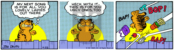 Garfield on Thursday April 23, 1981 Comic Strip