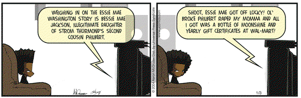 The Boondocks on Saturday January 3, 2004 Comic Strip