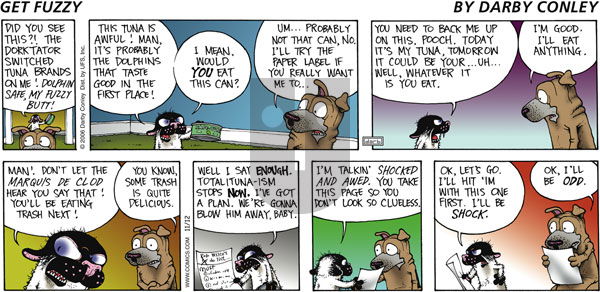 Get Fuzzy on Sunday November 12, 2006 Comic Strip