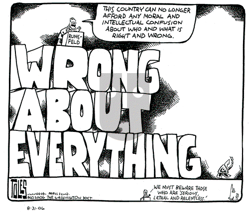 Tom Toles on Thursday August 31, 2006 Comic Strip
