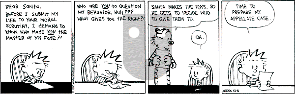 Calvin and Hobbes - Friday December 8, 1995 Comic Strip