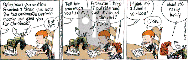 Cul de Sac on Friday December 30, 2016 Comic Strip
