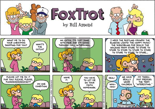 FoxTrot - Sunday November 27, 2011 Comic Strip