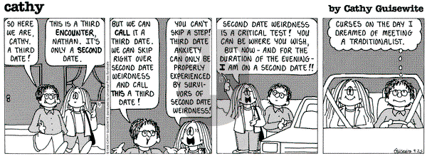 Cathy Classics on Wednesday September 25, 1996 Comic Strip