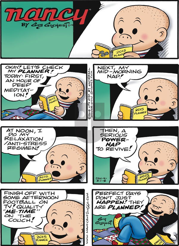 Nancy on Sunday January 4, 2015 Comic Strip