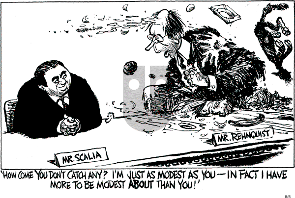 Pat Oliphant - Wednesday August 6, 1986 Comic Strip