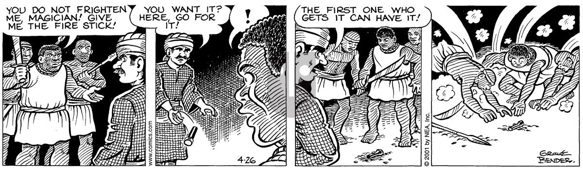 Alley Oop - Thursday April 26, 2001 Comic Strip