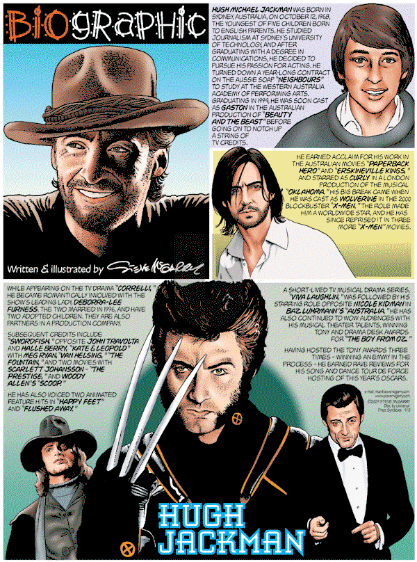 Biographic on Sunday April 5, 2009 Comic Strip