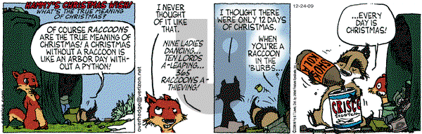 Over the Hedge on Thursday December 24, 2009 Comic Strip