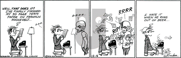 Doonesbury on Wednesday December 16, 1970 Comic Strip