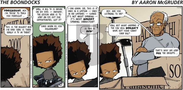 The Boondocks on Sunday November 14, 1999 Comic Strip