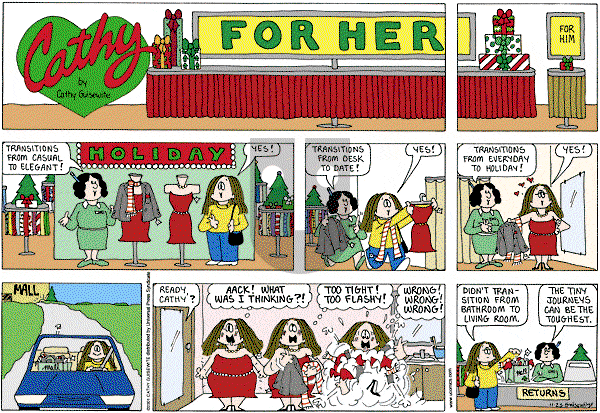 Cathy Classics - Sunday November 25, 2001 Comic Strip