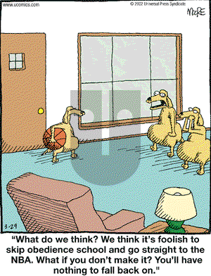 In the Bleachers on Friday March 29, 2002 Comic Strip