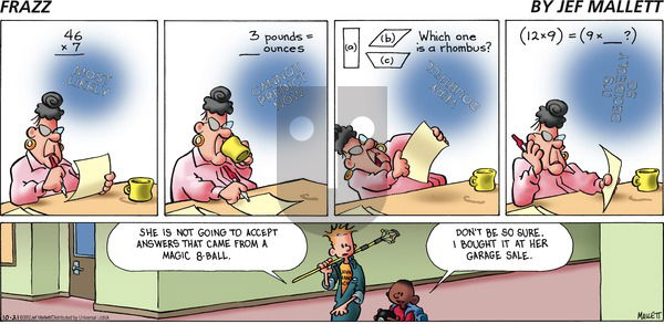 Frazz on Sunday October 21, 2012 Comic Strip