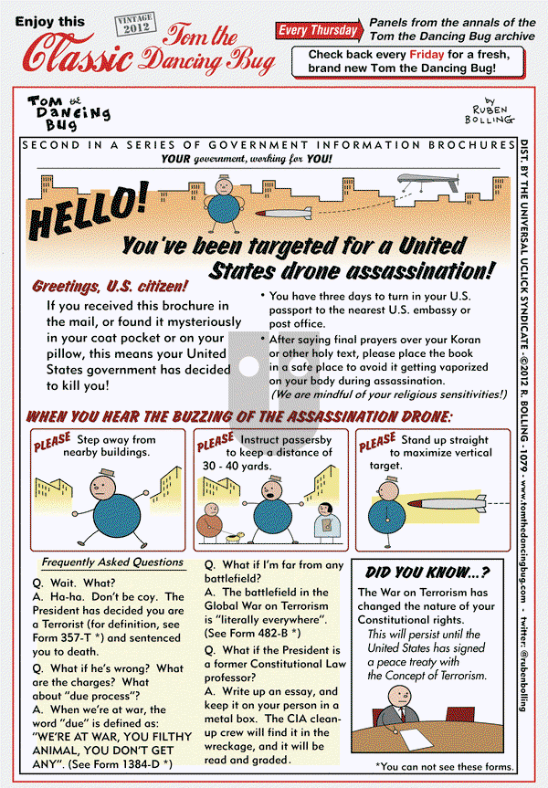 Tom the Dancing Bug on Thursday October 25, 2018 Comic Strip