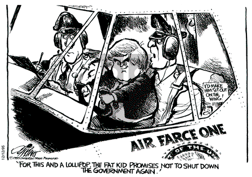 Pat Oliphant on Tuesday December 12, 1995 Comic Strip