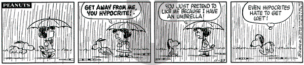 Peanuts on Wednesday November 23, 1960 Comic Strip