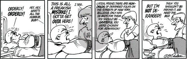Doonesbury on Saturday November 21, 1987 Comic Strip