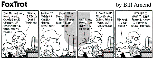 FoxTrot - Wednesday December 27, 1995 Comic Strip