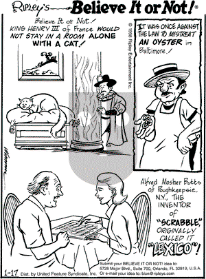 Ripley's Believe It or Not on Saturday January 17, 1998 Comic Strip