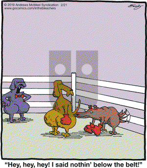 In the Bleachers on Thursday February 21, 2019 Comic Strip