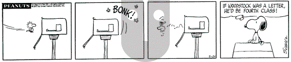 Peanuts - Saturday February 20, 1971 Comic Strip
