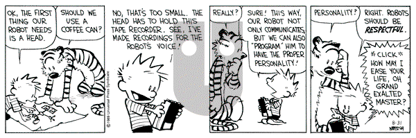 Calvin and Hobbes on Thursday August 31, 1989 Comic Strip