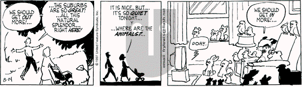 Over the Hedge on Thursday August 14, 1997 Comic Strip