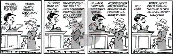 Doonesbury on Thursday June 27, 1985 Comic Strip