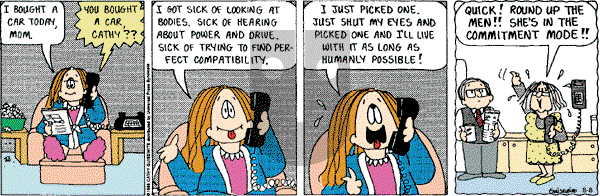 Cathy Classics - Wednesday August 8, 2012 Comic Strip