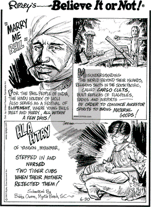 Ripley's Believe It or Not on Thursday June 30, 2005 Comic Strip